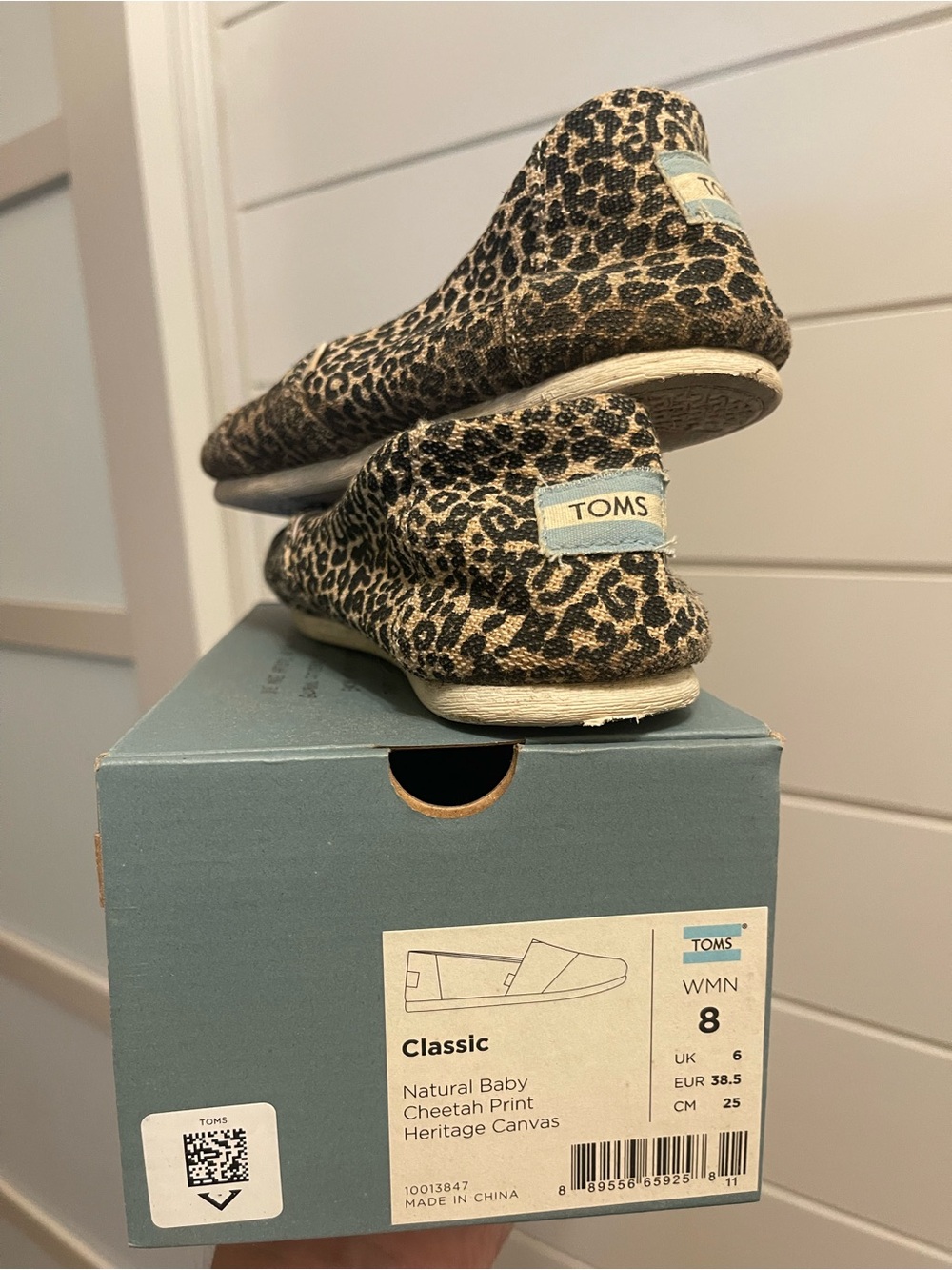 Toms Kids Classic Slip-On in Natural Baby Cheetah Print